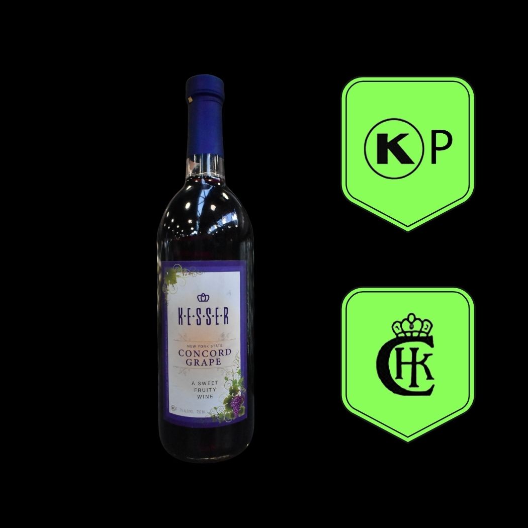 productos kosher, kosher maguen david, kmd : Concord grape wine kesser 750  ml
