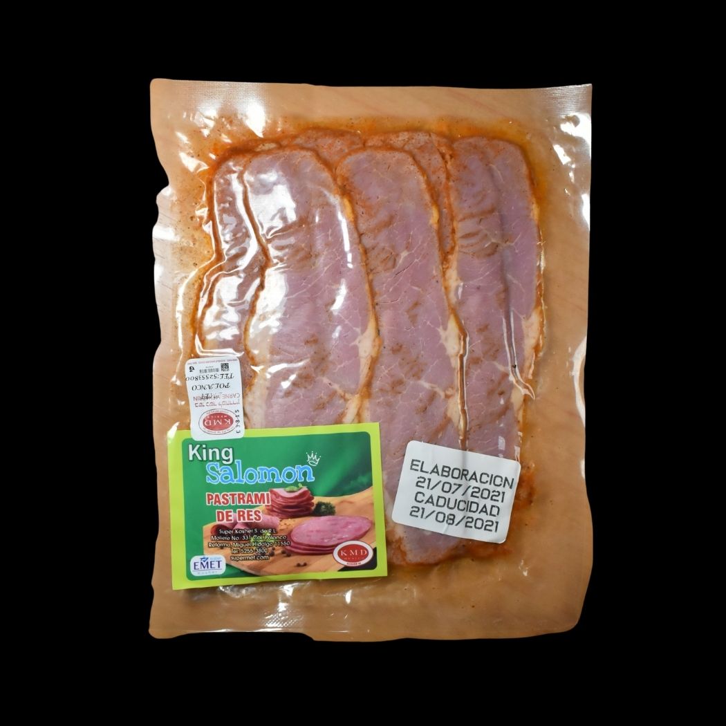 productos kosher, kosher maguen david, kmd Pastrami de res king