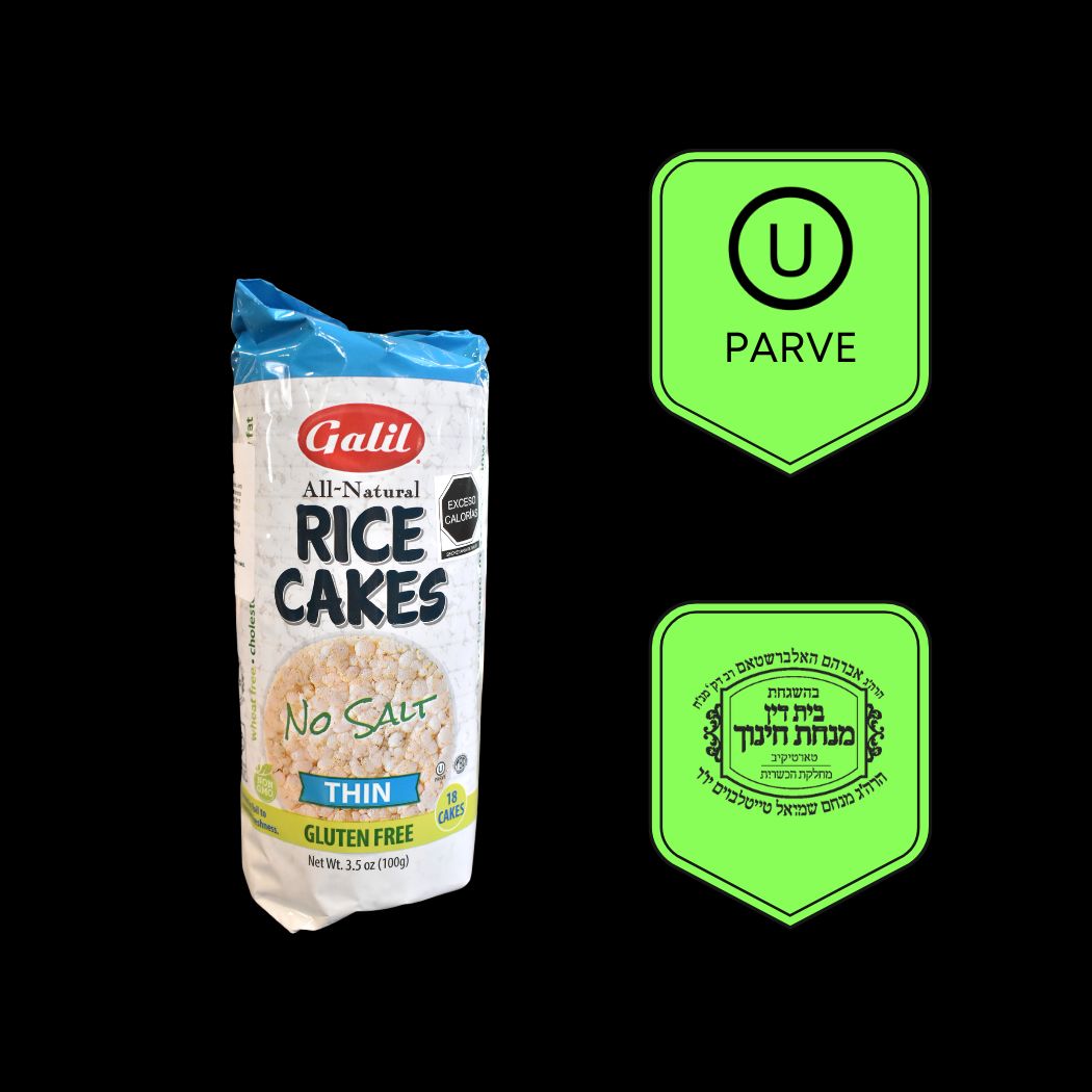 productos kosher, kosher maguen david, kmd Rice cakes sin sal 100 gr
