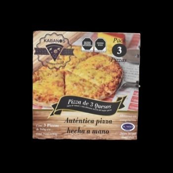 Pizza tripack de 3 quesos congelada kabanos-0103310126185