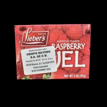 Gelatina sabor frambuesa liebers 85 gr-043427152198