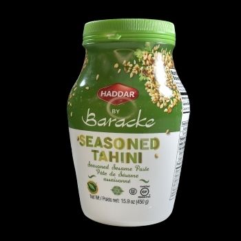 Tahini pasta de sésamo sazonada haddar by baracke 450 gr-077028884219