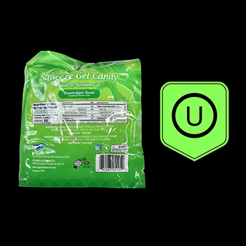 Squeeze gel candy manzana verde 240 gr zazers-682063051252