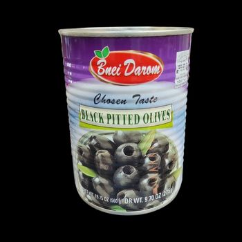 Black pitted olives bnei darom 558 gr-7290002780588