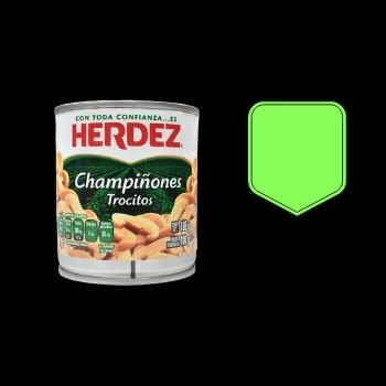 Champiñones en trocitos herdez 186 gr-7501003123411