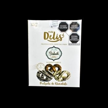 Pretzels con chocolate dubush 240 gr-7502280423218