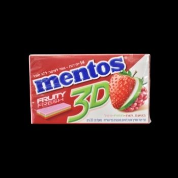 Mentos 3d fruity fresh fresa red 33 gr-80817109