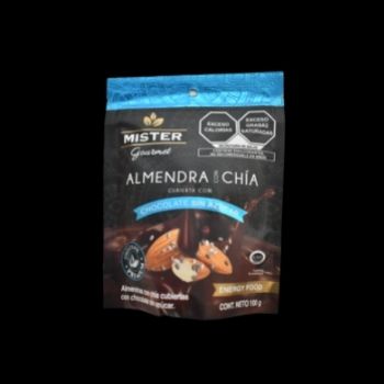 Almendra con chía y chocolate 100 g mister gourmet-808806886572