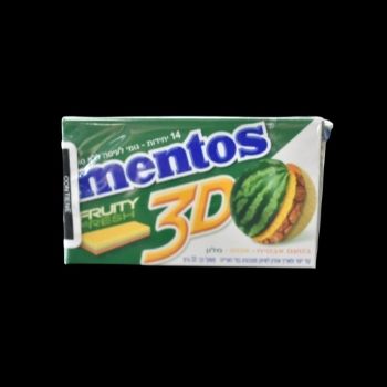Chicles mentos 3d sandia/melon/piña 33 gr-80938828